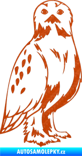 Samolepka Predators 061 pravá sova 3D karbon oranžový