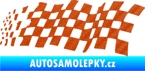 Samolepka Šachovnice 083 3D karbon oranžový