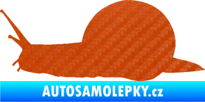 Samolepka Šnek 001 levá 3D karbon oranžový