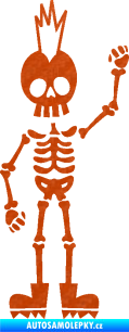 Samolepka The Bone Family Mladík 3D karbon oranžový