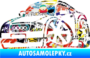 Samolepka Audi TT karikatura levá Sticker bomb