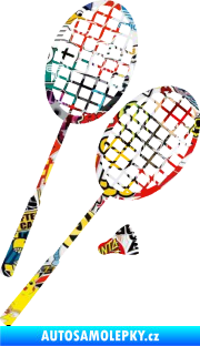 Samolepka Badminton rakety pravá Sticker bomb