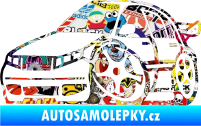 Samolepka Škoda Fabia 001 karikatura levá Sticker bomb