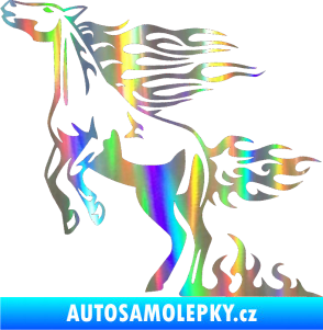 Samolepka Animal flames 001 levá kůň Holografická