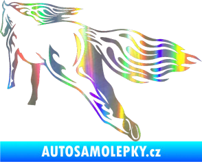 Samolepka Animal flames 009 levá kůň Holografická