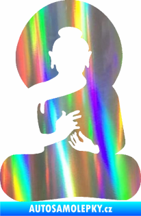 Samolepka Budha 001 silueta Holografická