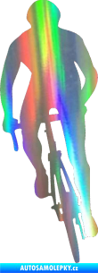Samolepka Cyklista 006 levá Holografická