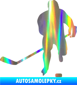 Samolepka Hokejista 008 levá Holografická