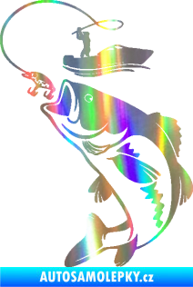 Samolepka Rybář 019 levá Holografická
