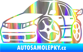Samolepka Škoda Fabia 001 karikatura levá Holografická