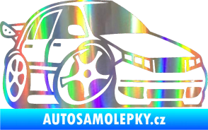 Samolepka Škoda Fabia 001 karikatura pravá Holografická