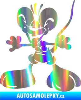 Samolepka Veselý myšák levá Holografická