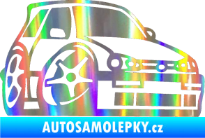Samolepka VW Golf 3 karikatura pravá Holografická