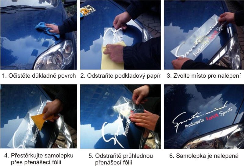 AUTOSAMOLEPKY.cz - návod lepení samolepky AUTOSAMOLEPKY.cz - návod lepení samolepky