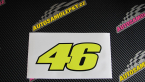 Samolepka 46 Valentino Rossi barevná