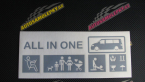 Samolepka All in one nápis multifunkční vůz VW Transporter, Multivan