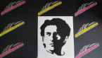 Samolepka Silueta Ayrton Senna levá