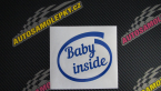 Samolepka Baby inside dítě v autě nápis