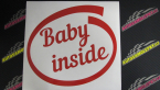 Samolepka Baby inside dítě v autě nápis