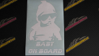 Samolepka Baby on board 002 pravá miminko s brýlemi
