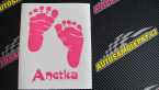 Samolepka Baby on board 005 levá otisk chodidel