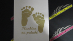 Samolepka Baby on board 005 levá otisk chodidel