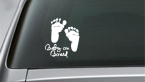 Samolepka Baby on board 005 pravá otisk chodidel
