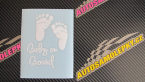 Samolepka Baby on board 006 otisk chodidel s textem