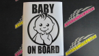 Samolepka Baby on board 007 s textem