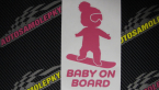 Samolepka Baby on board 009 pravá snowboard