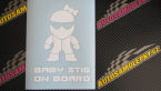 Samolepka Baby stig on board girl