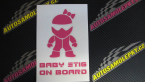 Samolepka Baby stig on board girl