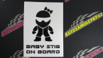 Samolepka Baby stig on board girl