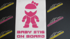 Samolepka Baby stig on board girl