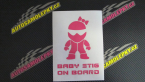 Samolepka Baby stig on board girl