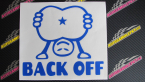 Samolepka Back off panáček