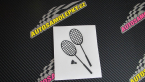 Samolepka Badminton rakety levá