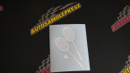 Samolepka Badminton rakety levá