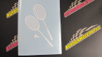 Samolepka Badminton rakety levá