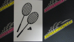 Samolepka Badminton rakety pravá