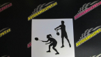 Samolepka Badminton team levá