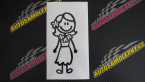 Samolepka Cartoon family máma Hawaii
