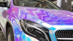 Samolepka Chrom folie 3D MODRO / FIALOVÁ chameleon zrcadlová wrap