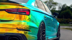 Samolepka Chrom folie 3D ZELENO / ORANŽOVÁ chameleon zrcadlová wrap