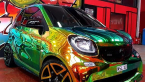 Samolepka Chrom folie 3D ZELENO / ORANŽOVÁ chameleon zrcadlová wrap
