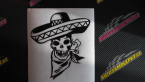 Samolepka Cowboy sombrero levá kostra