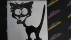 Samolepka Crazy cat levá bláznivá kočka