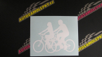 Samolepka Cyklisté 001 levá pár