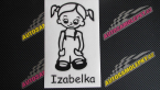 Samolepka Dítě v autě 008 levá holka v kapsáčích