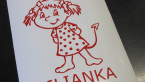 Samolepka Dítě v autě 014 levá holčička ďáblice